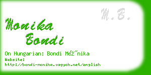 monika bondi business card